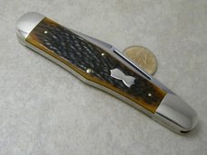 Queen City 2012 Bone Coke Bottle Folding Hunter Knife 
