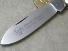 Hen and Rooster Bertram Cutlery 352CB Germany Bone Canoe Knife