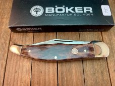 Boker Folding Hunter Smooth Appaloosa Bone Solingen Germany 