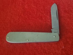 Rare "US" Marked Challenge Cutlery Co - Stainless Steel - Swell End Jack Knife - 1905-1928