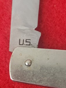Rare "US" Marked Challenge Cutlery Co - Stainless Steel - Swell End Jack Knife - 1905-1928