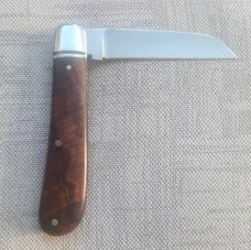 Bobby Toole Ironwood Lambsfoot..Cpm154....Fluted bolsters...3 7/8" closed....his pouch and coa.
