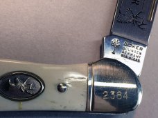 BOKER "Whitetail Deer" 1991 Wildlife Series knife 6 1/2" white bone, #2384 of 3000, presentation box