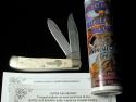 Battle Axe Brand 2021 White Jigged Bone Trapper 1st Year Knife from Cooper Cutlery 1 of 100 USA