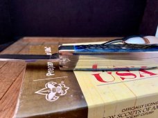 Case Hobo Knife Official BSA Navy Blue Jigged Bone 2013