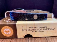 Case Hobo Knife Official BSA Navy Blue Jigged Bone 2013