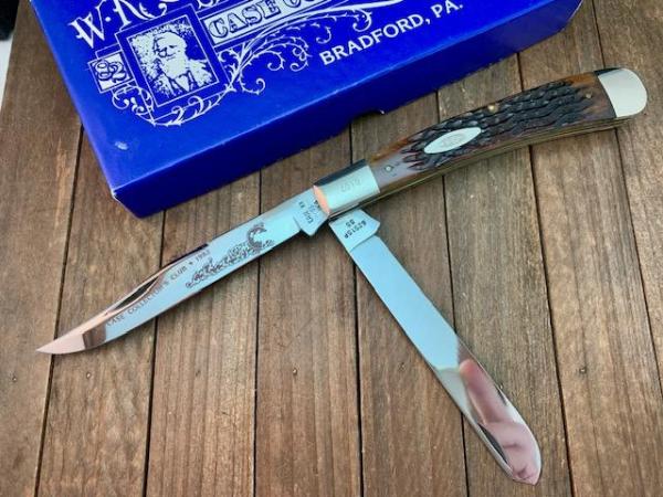 Case Banana Trapper Case Collector’s Club Knife 1982 Brown Jigged Bone Saber Ground Main
