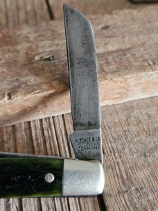 H. Boker & Co "Tree Brand" - Full Sized Green Bone Congress - 1950's Solingen