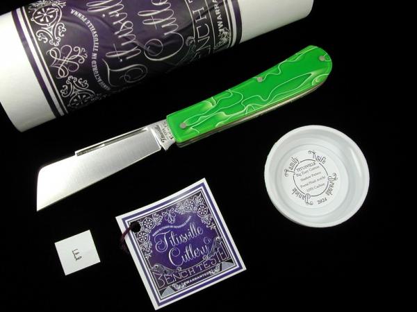 Titusville Cutlery 2024 Portal Fluid Acrylic Big Easy Cotton Knife Rare 1 of 60 COA USA Made
