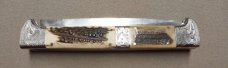 13" Double Eagle Picklock Switchblade with Stag handles.