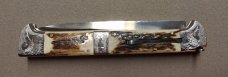 13" Double Eagle Picklock Switchblade with Stag handles.