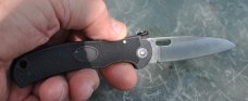 AG Russell K93 Neck Knife Black Zytel Handle VG 10 Blade With Sheath Never Used Or Honed 1.5 Oz.
