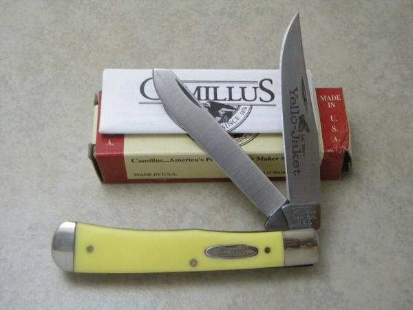 Camillus NY USA 717 Yello-Jaket Trapper Knife NIB