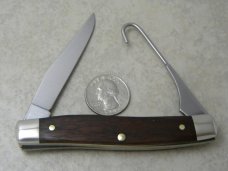 Schrade+ USA Wood Bird Gut Hook Muskrat Knife 