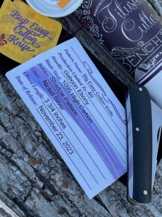 TITUSVILLE CUTLERY **m GABOON EBONY SHADOW PATTERN BIG EASY COTTON KNIFE ONLY 40 WERE PRODUCED 