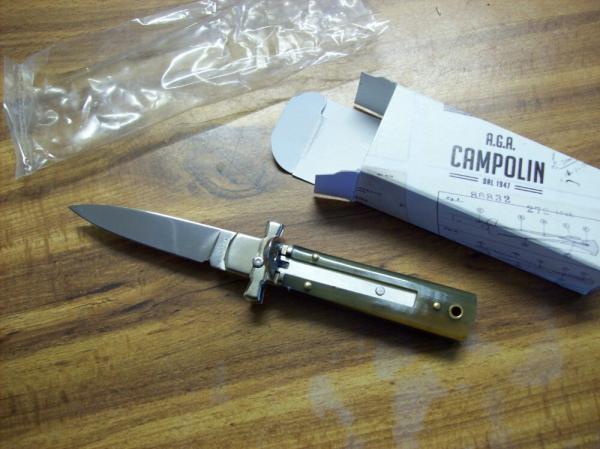 A. G. A. Campolin Dominus Lever Maltese Cross 6 Incher W/Brazilian Horn Handles  NIB