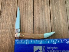 Case Small Texas Toothpick Teak Wood Scrolled Bolsters SFO Serial @12