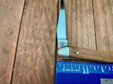 Case Small Texas Toothpick Teak Wood Scrolled Bolsters SFO Serial @12