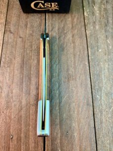 Case Small Texas Toothpick Teak Wood Scrolled Bolsters SFO Serial @12