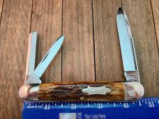 Case Classic Anglo Saxon Whittler Split Backspring Torched Stag 1990