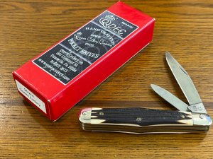 Queen Cutlery Co 56WH 2-Blade Trapper Folding Knife wWinterbottom Bone Scales