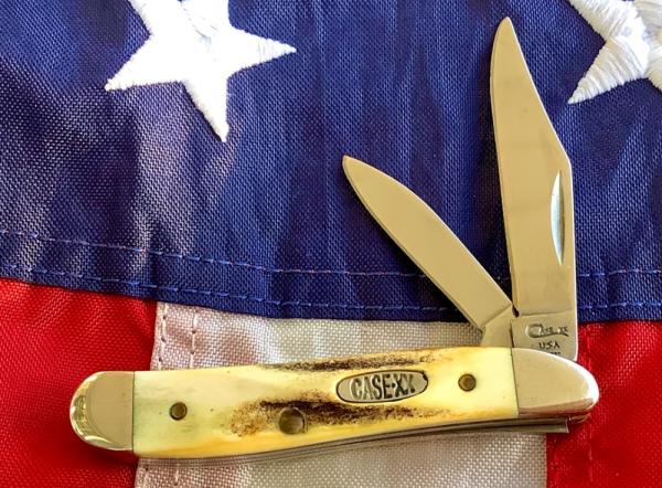 Case xx 1995 Peanut Knife (MDL# 5220 SS) w/ Great Stag Handles -NOS in M/NM Case xx 1995 Peanut Knife (MDL# 5220 SS) w/ Great Stag Handles -NOS in M/NM