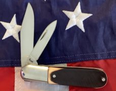 Old Queen Barlow (Queen Steel #22) Knife w/ Derlin Handles -NOS