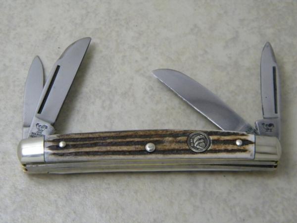 Hen and Rooster Bertram Cutlery Germany Stag 114 DS Congress Knife