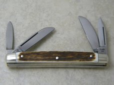 Hen and Rooster Bertram Cutlery Germany Stag 114 DS Congress Knife