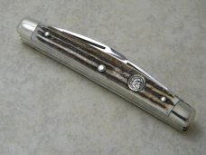 Hen and Rooster Bertram Cutlery Germany Stag 114 DS Congress Knife