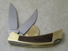 Browning USA Wood Double Lockback Knife 
