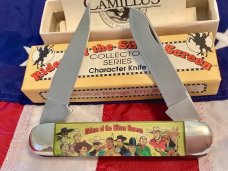 Vintage Camillus 2 Blade Large Cigar Knife w/ Riders of the Silver Screen Handles -Hopalong Cassidy