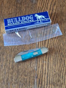 Vintage Bulldog 1998 Canoe Knife Advertising With Bulldog Box LAST ONE
