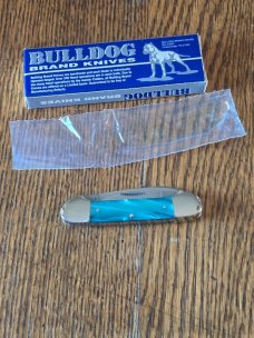Vintage Bulldog 1998 Canoe Knife Advertising With Bulldog Box LAST ONE