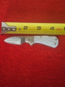 Edge Mark Squirrel Hunter - Mother of Pearl Lockback - Small 11-120 MOP 8A Stainless Steel - Japan