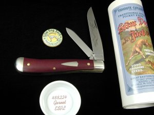 Great Eastern Cutlery Smooth Garnet ESPL Slim Dog Jack Knife 488224 1095 Carbon Steel