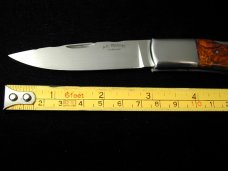 Al Warren Cocobolo Burl Wood Drop Point Lock Back Knife Roseville CA. 3.75" Closed S30V Blade