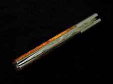 Al Warren Cocobolo Burl Wood Drop Point Lock Back Knife Roseville CA. 3.75" Closed S30V Blade