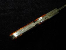 Al Warren Cocobolo Burl Wood Drop Point Lock Back Knife Roseville CA. 3.75" Closed S30V Blade