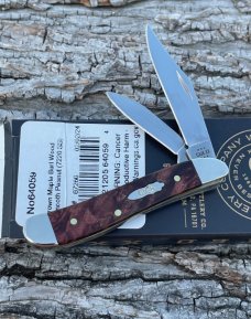 CASE XX ** 2024 BROWN MAPLE BURL WOOD PEANUT - NEW ITEM