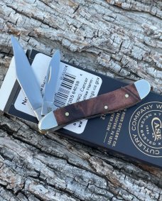 CASE XX ** 2024 BROWN MAPLE BURL WOOD PEANUT - NEW ITEM