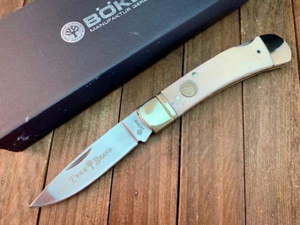 Boker Tree Brand Lock Back Smooth White Bone