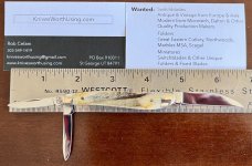 Marbles MSA Whittler Knife, Nice Stag Handle, USA Made In 2001, Unused