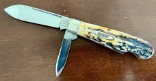 Marbles MSA Teardrop Jack Knife, Beautiful Stag Handle, USA Made In 2001, Used