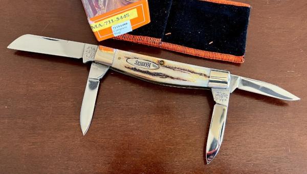 Marbles MSA Congress Knife, Great Stag Handle, USA Made In 2001, Unused Marbles MSA Congress Knife, Great Stag Handle, USA Made In 2001, Unused