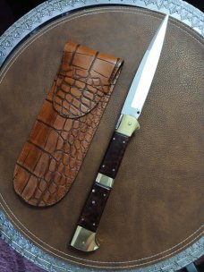 13"SNAKEWOOD PICKLOCK BY ITALIAN KNIFE MAKER "ANTONIO CONTINI" NEW IN BOX