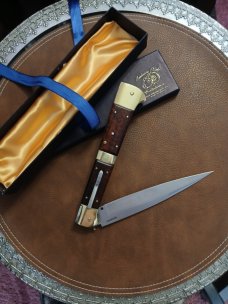 13"SNAKEWOOD PICKLOCK BY ITALIAN KNIFE MAKER "ANTONIO CONTINI" NEW IN BOX
