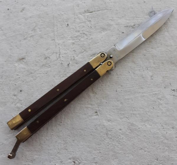 Vintage 80's Pakistan Balisong Brass Rosewood Vintage 80's Pakistan Balisong Brass Rosewood