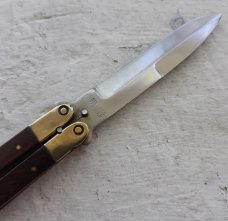 Vintage 80's Pakistan Balisong Brass Rosewood