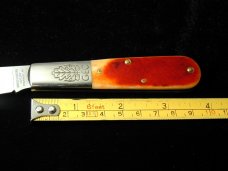 Great Eastern Cutlery Rust Orange Natural Bone Acorn Barlow Knife 861121 440C Stainless Bld 1 of 686